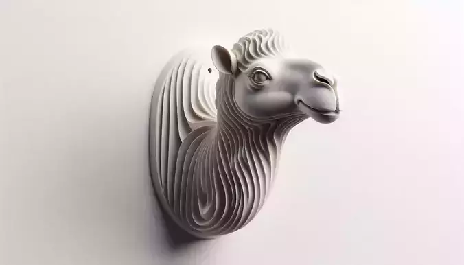 Camel Wall Mount 3D Printable Decor