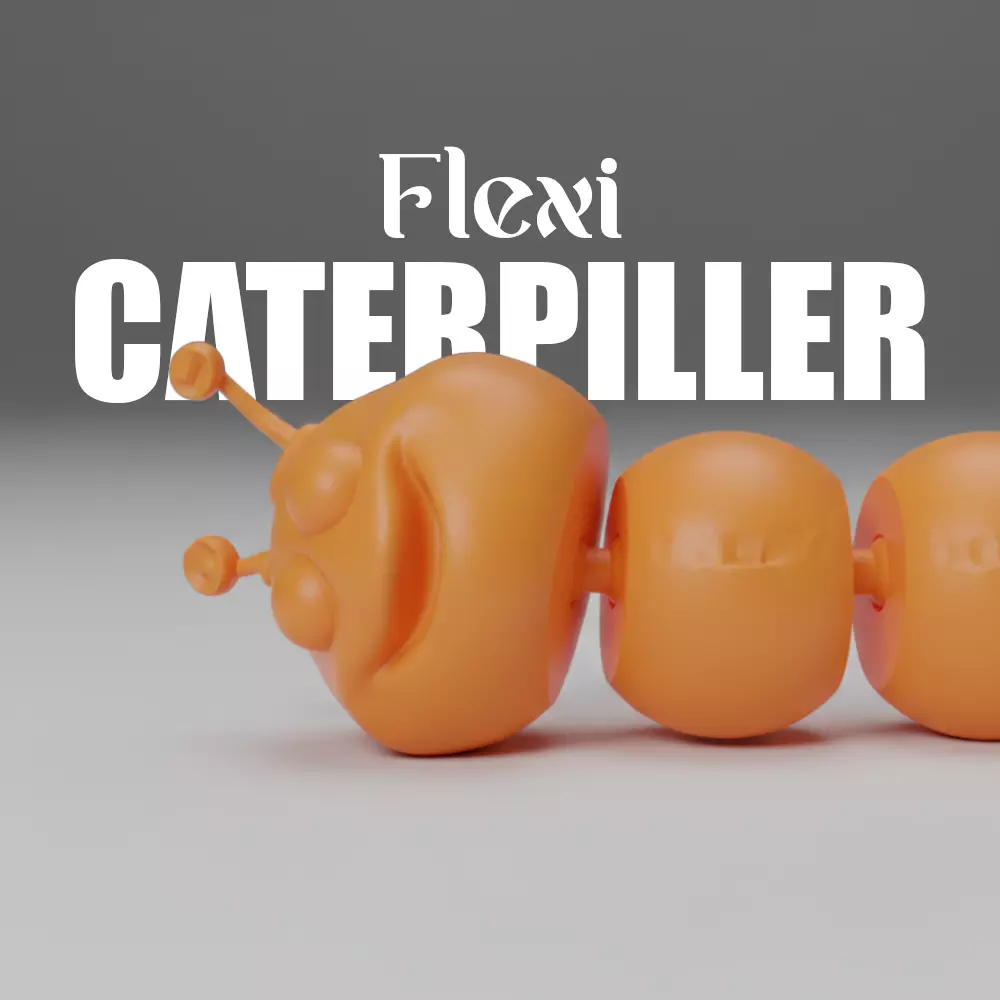 Flexi Caterpillar Articulated Toy Free 3D print model