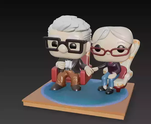 Estilo Funco Pop Figura Carl y Ellie Disney