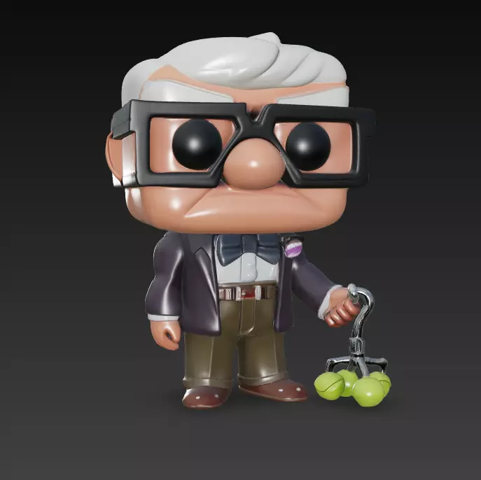 Estilo Funko Pop Figura Coleccionable Carl Fredricksen de Disney 3D print model