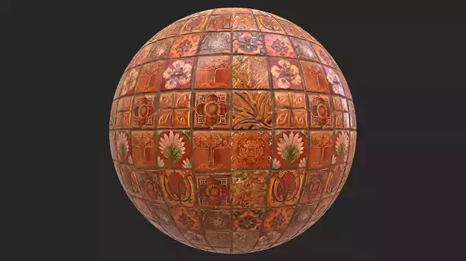 Orange Tiles - Texture