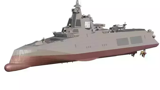 ARMED NATO FORCES ADVANCED BATTLE FRIGATE 3D model