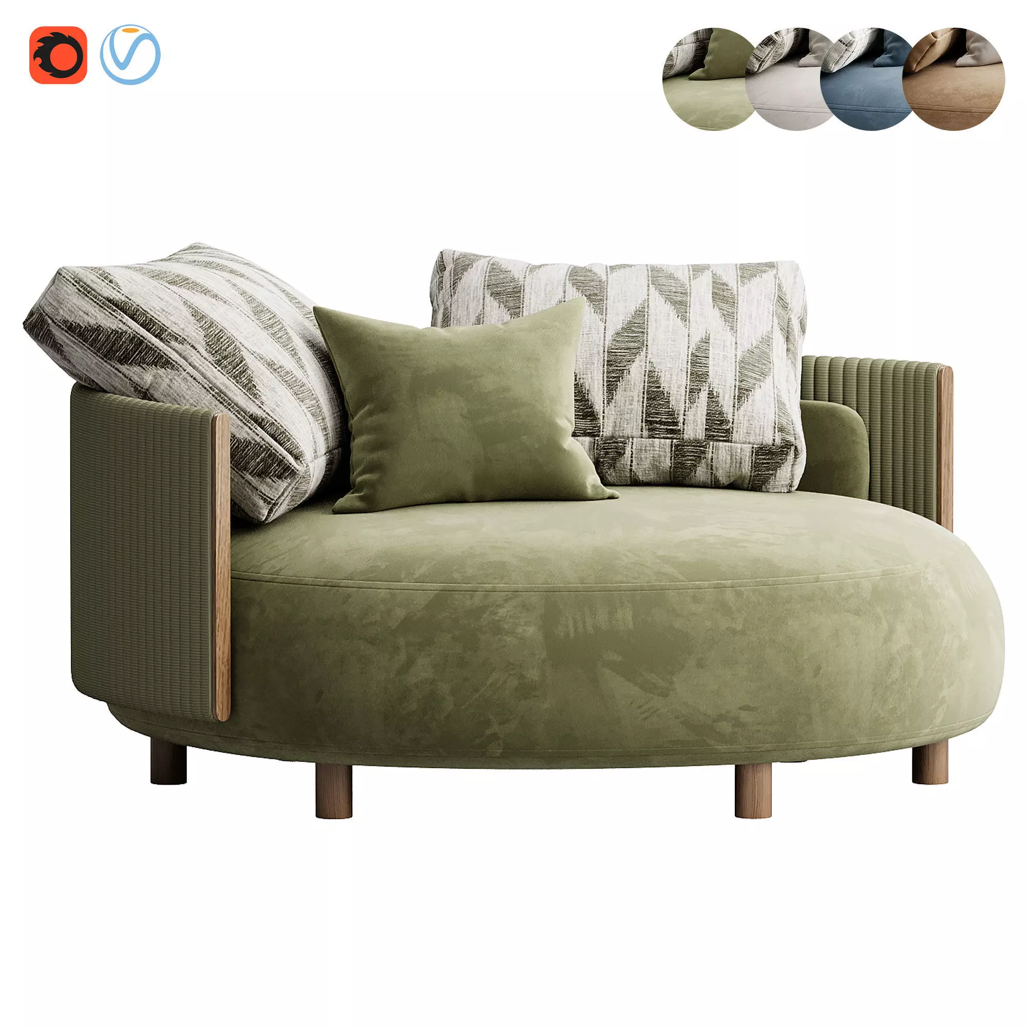 Bezier Cord Outdoor by Minotti 3D model