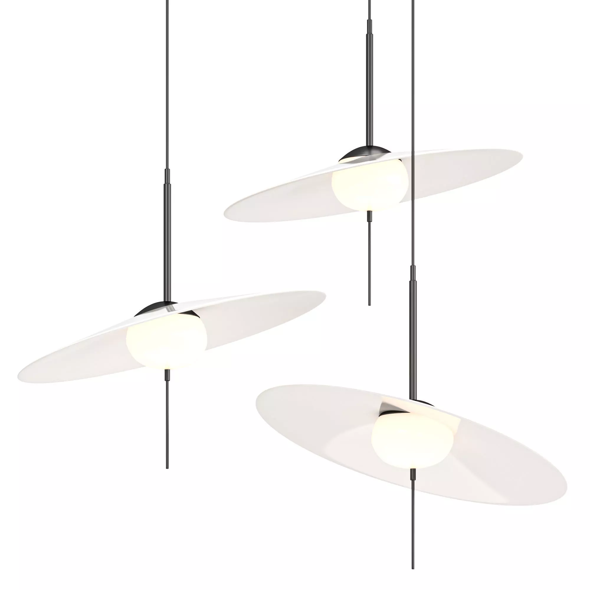 Mono Led Aluminium Pendant 3D model