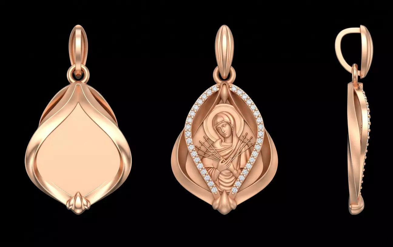 Saint maria pendant 3D print model 3D print model
