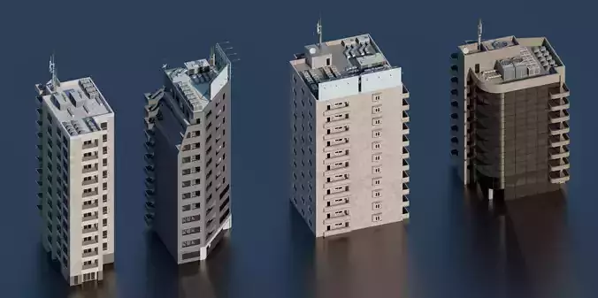 Tokyo Japan Building Pack Blender 3D model 4