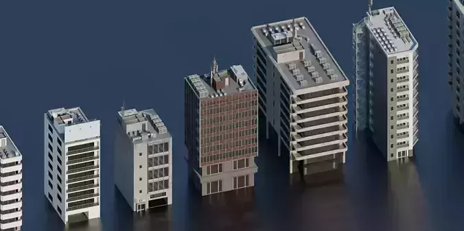 Tokyo Japan Building Pack Blender 3D model 3