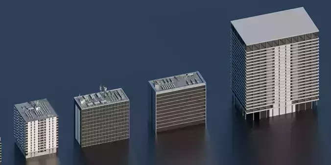 Tokyo Japan Building Pack Blender 3D model 5