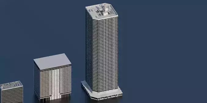 Tokyo Japan Building Pack Blender 3D model 6