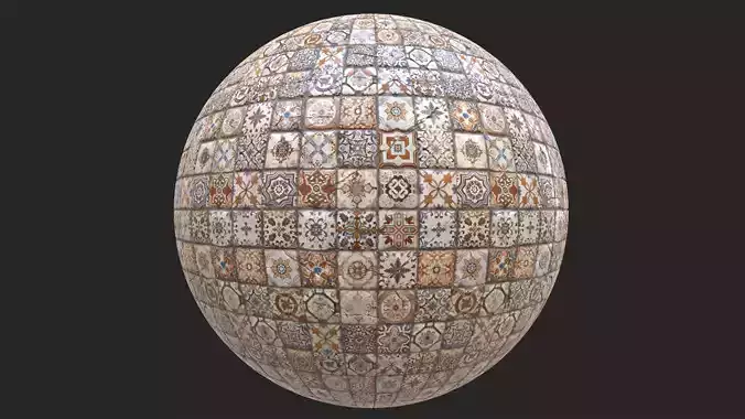 Mixed Color Tiles - Texture