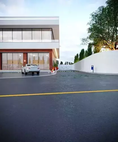 3D MODEL Two-Story Commercial Building on a Main Street Low-poly 3D model 2