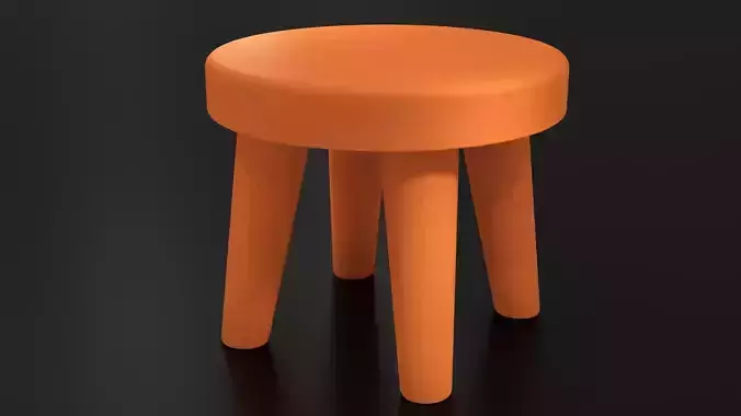 Table01 Low-poly 3D model 4