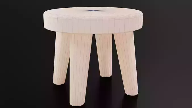 Table01 Low-poly 3D model 7