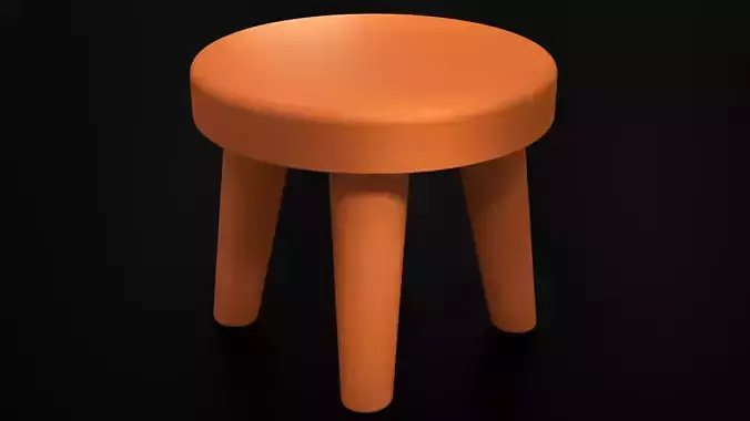 Table01 Low-poly 3D model 6