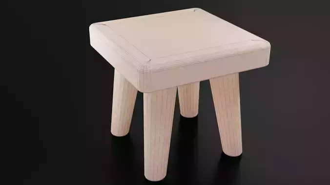 Table 02 Low-poly 3D model 7