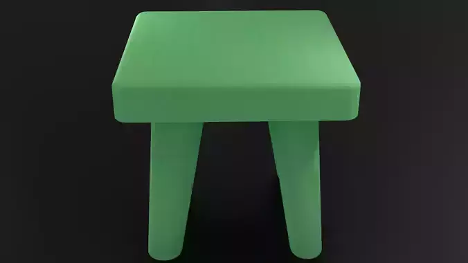 Table 02 Low-poly 3D model 4
