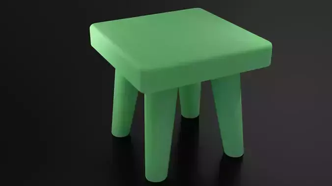 Table 02 Low-poly 3D model 2
