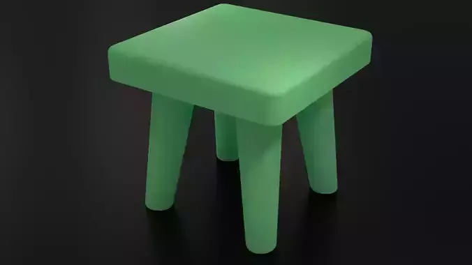 Table 02 Low-poly 3D model 3