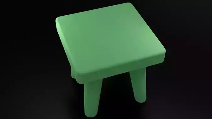 Table 02 Low-poly 3D model 6