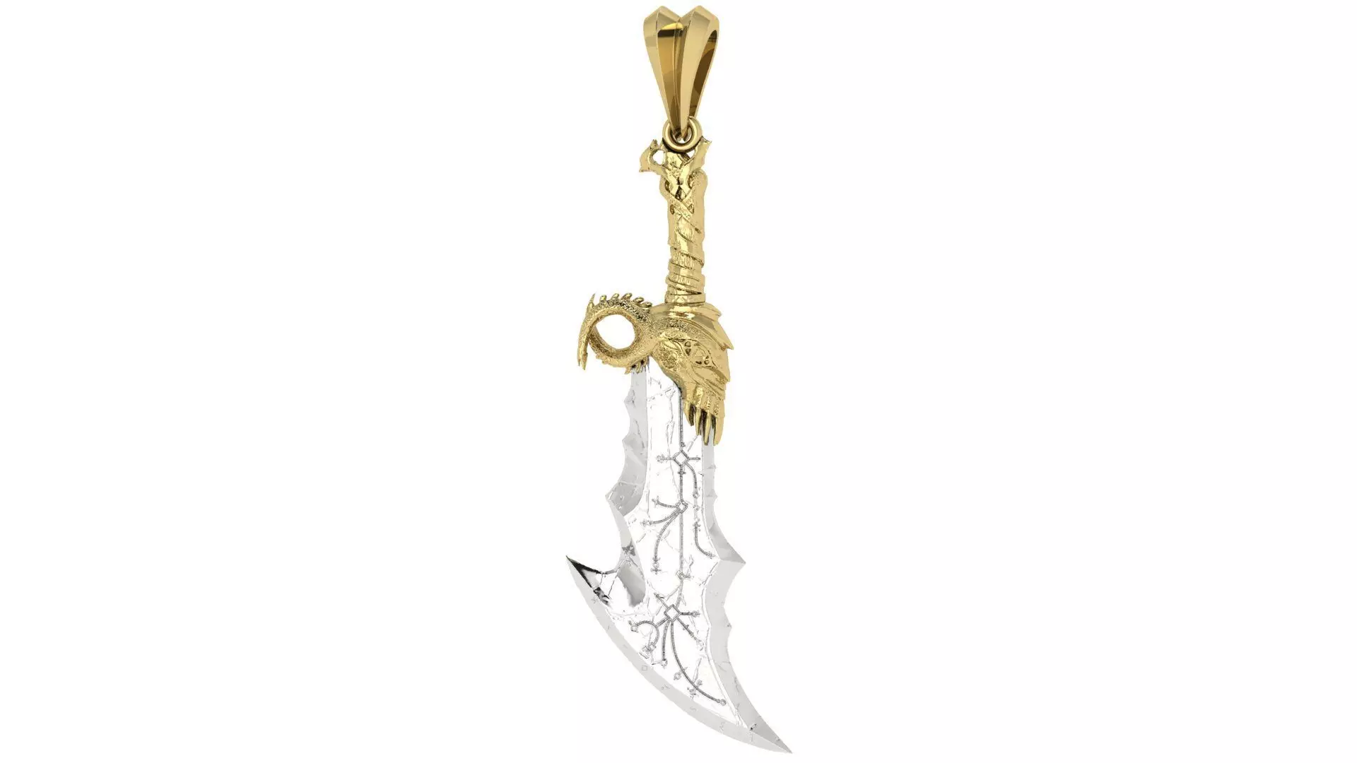 Kratos Blade of Chaos Pendant 3D print model