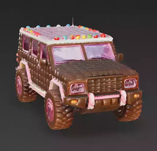Liquid Chocolate Dessert SUV 3D Model Low-poly 3D model 2