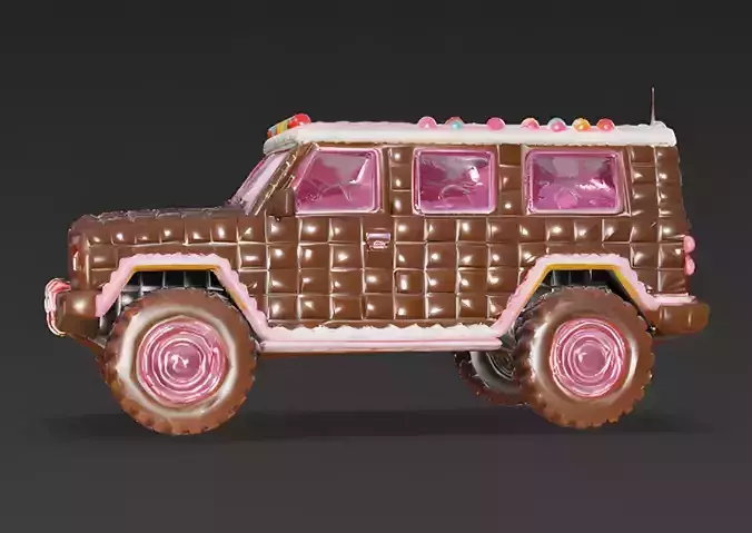 Liquid Chocolate Dessert SUV 3D Model Low-poly 3D model 3
