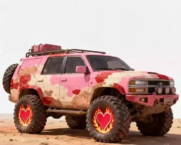 Conversation Heart Pattern SUV 3D Model Low-poly 3D model