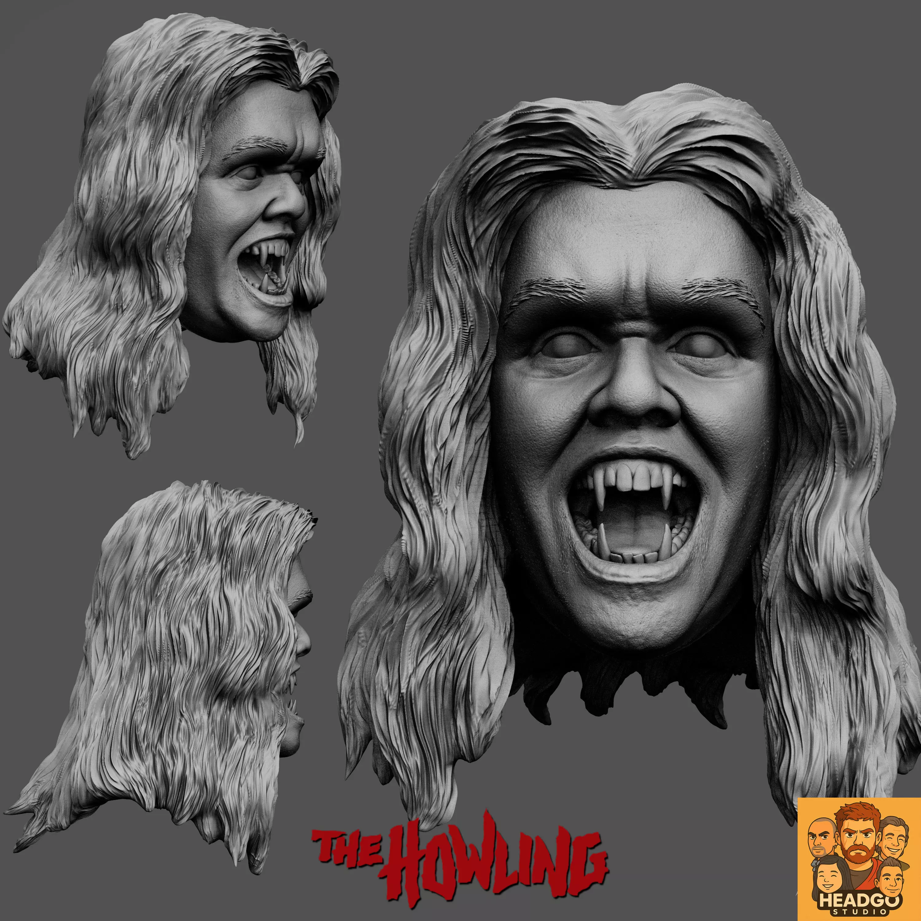 Eddie Quist the howling head 3D print model
