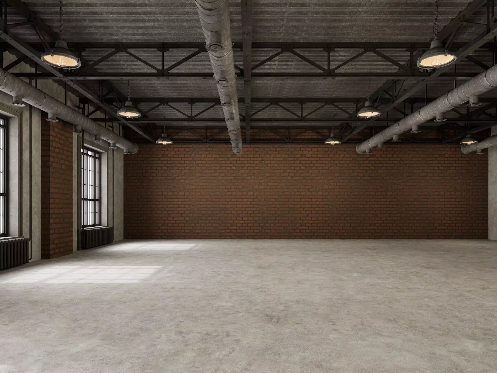 industrial loft interior 3D model