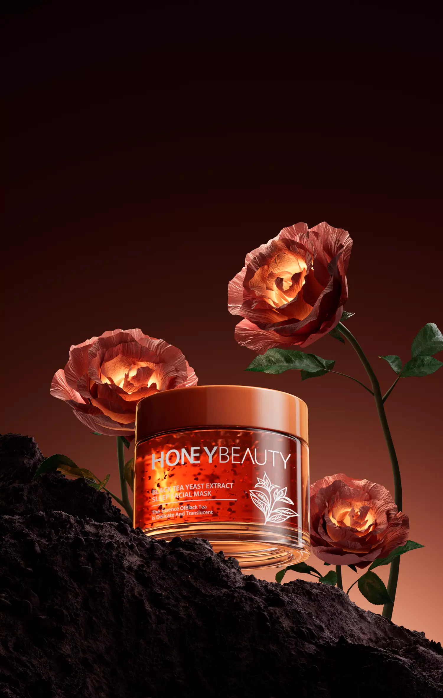 Cosmetic Glass Jar Cinema 4D Redshift Render 3D model