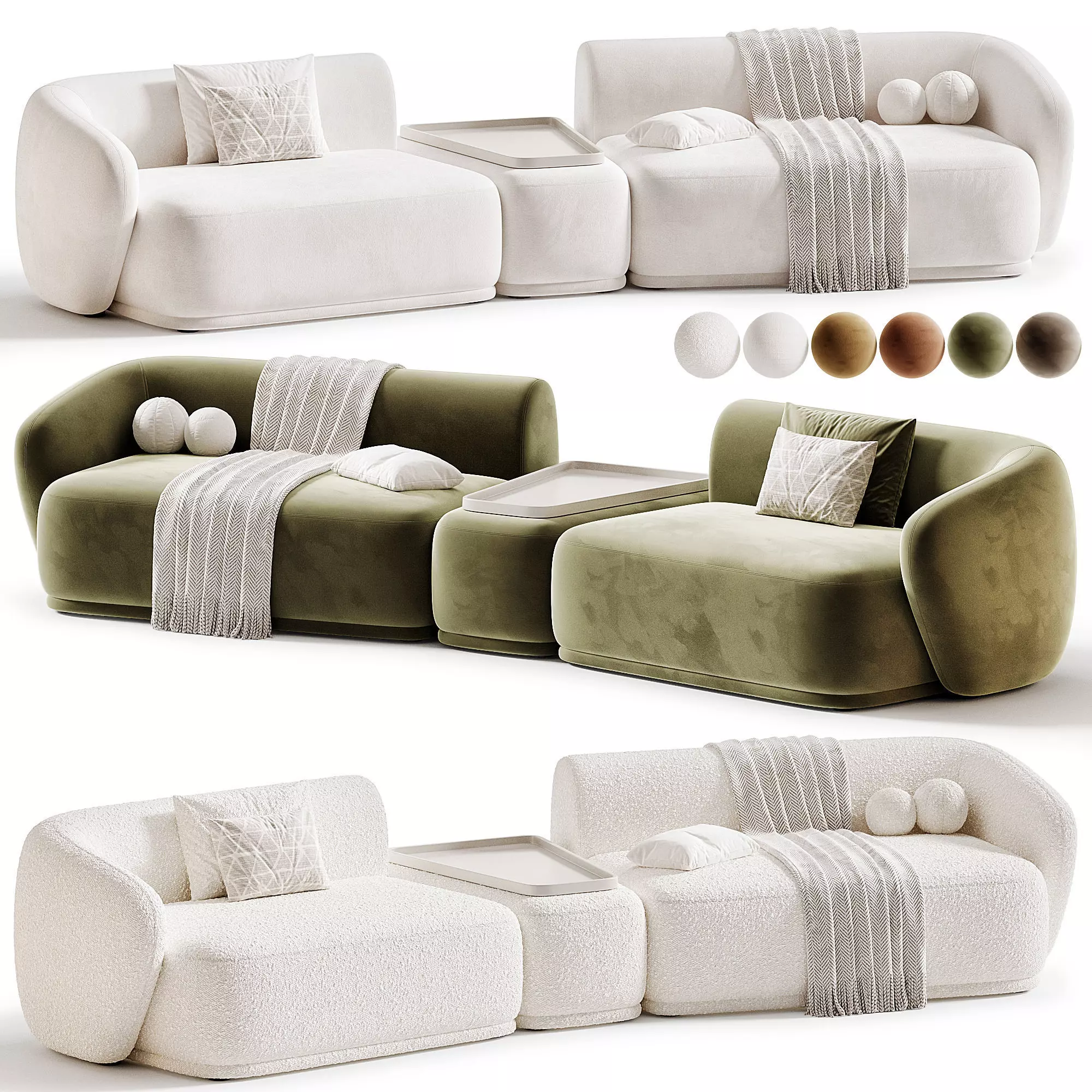 Rene Sofa by Meridiani 02 3D model