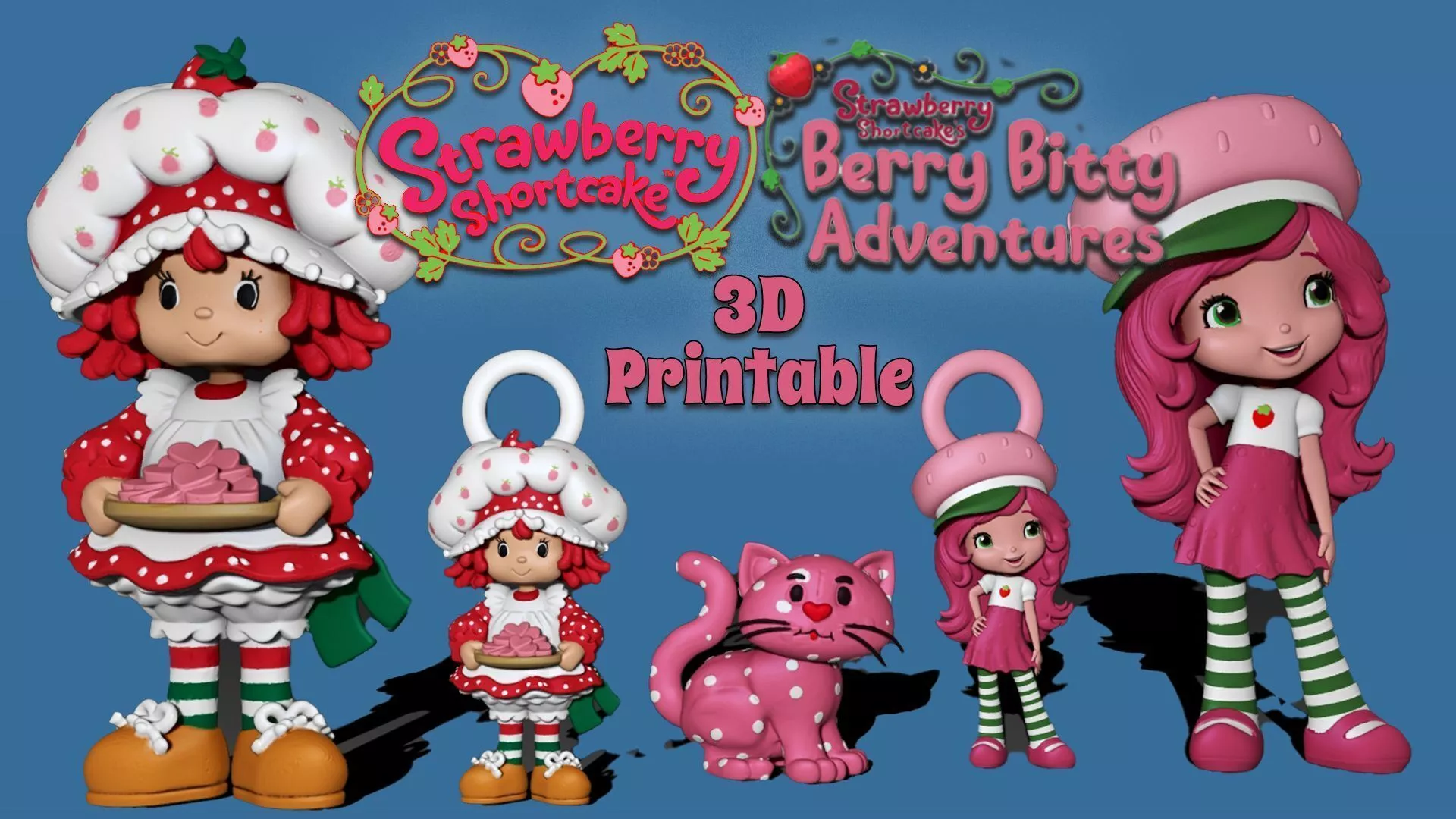 3Dイラストで見る ペリオドンタル プラスティックサージェリー Strawberry Shortcake Berry Bitty Adventures Color 3D Printable 3D