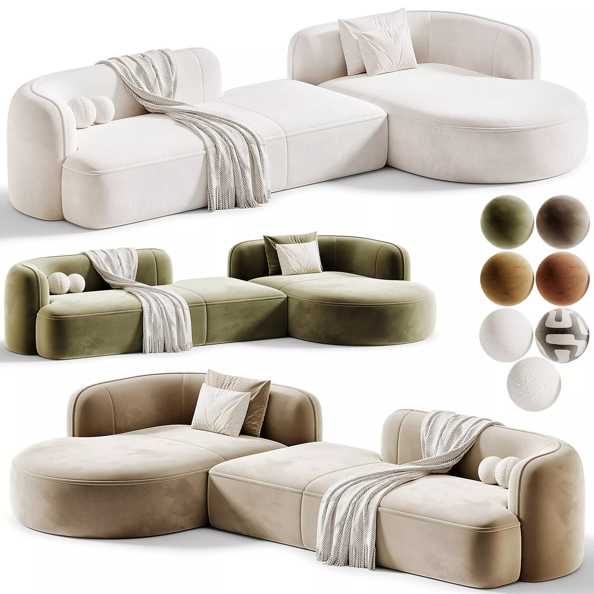 Royalty Modular Sofa by Luzaro 3D model