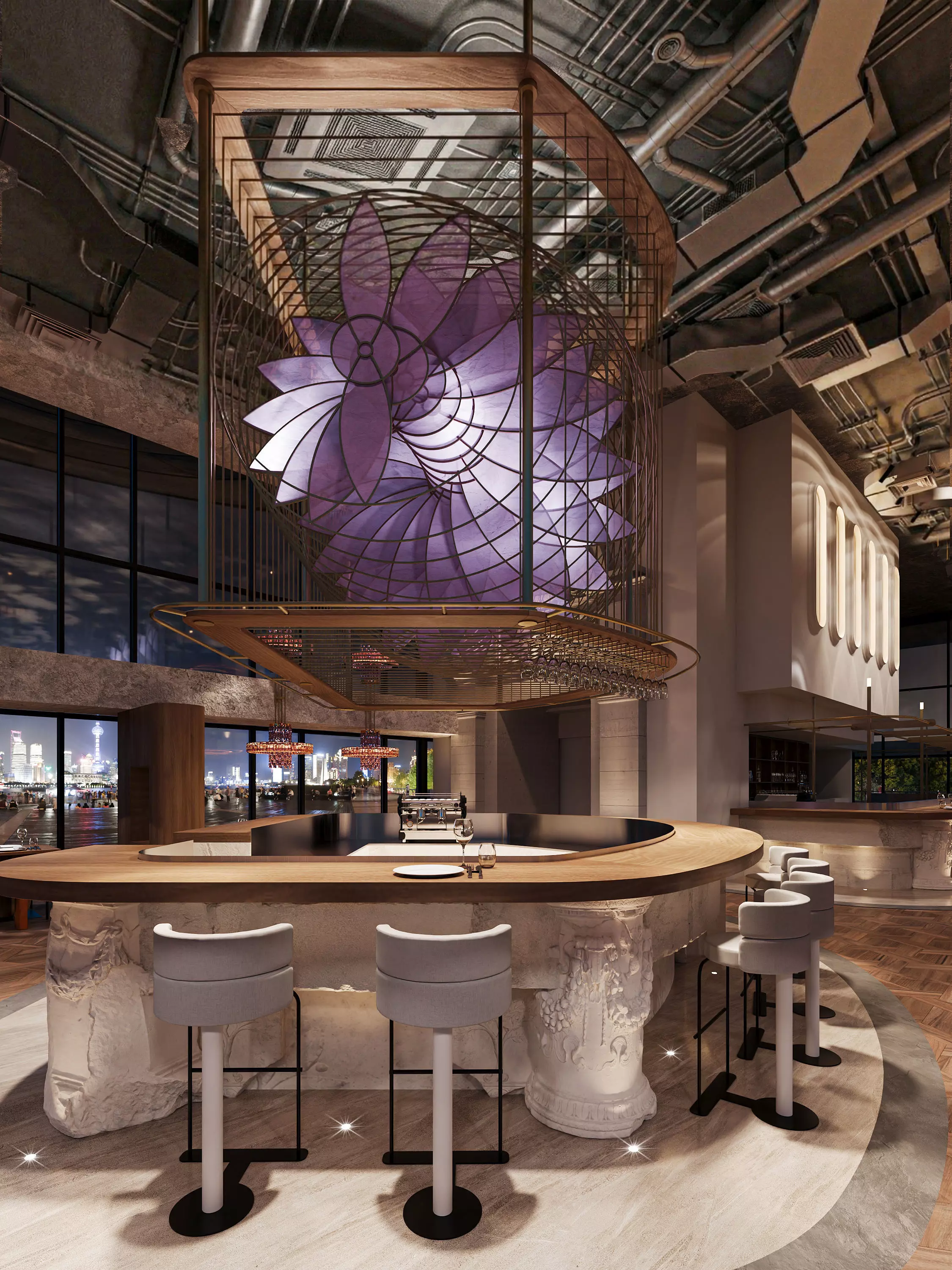 Villa 3 - Restaurant scene interior 3D model