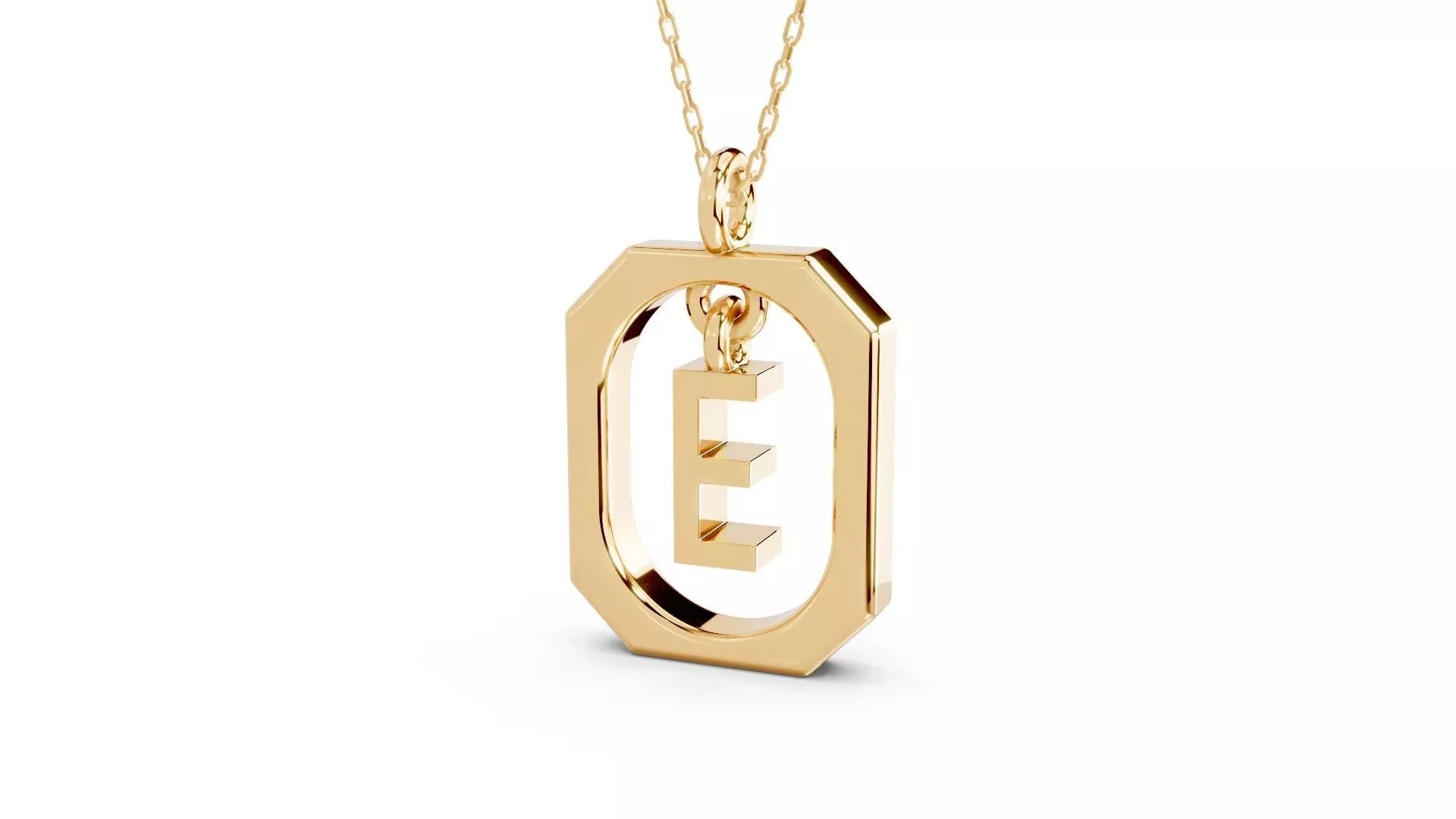Pendant Letter E 3D print model
