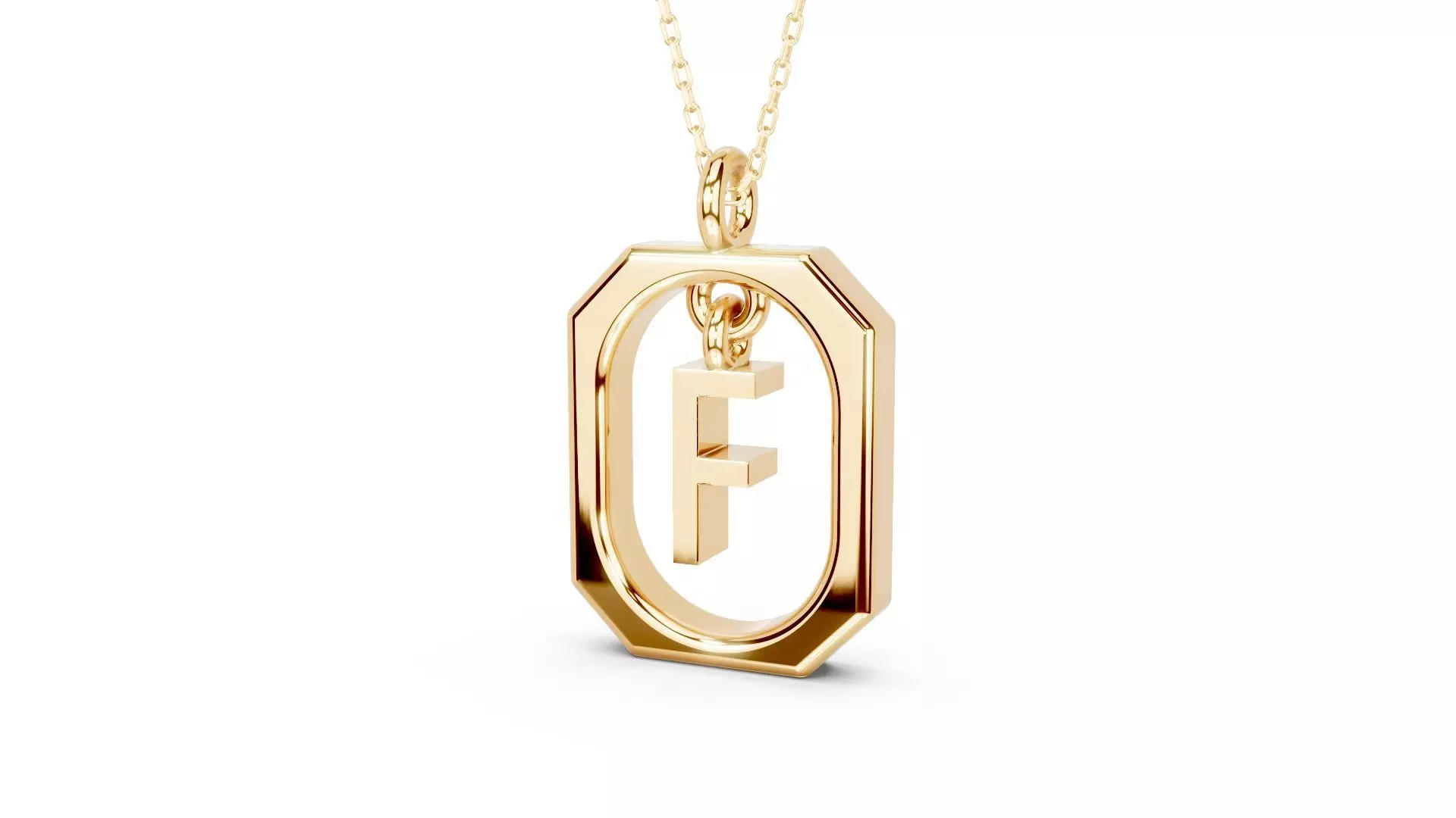 Pendant Letter F 3D print model