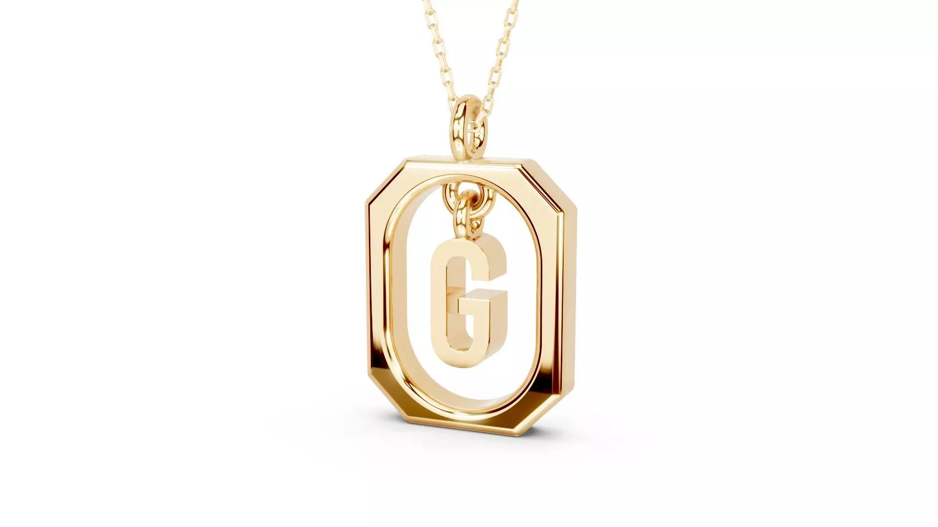 Pendant Letter G 3D print model