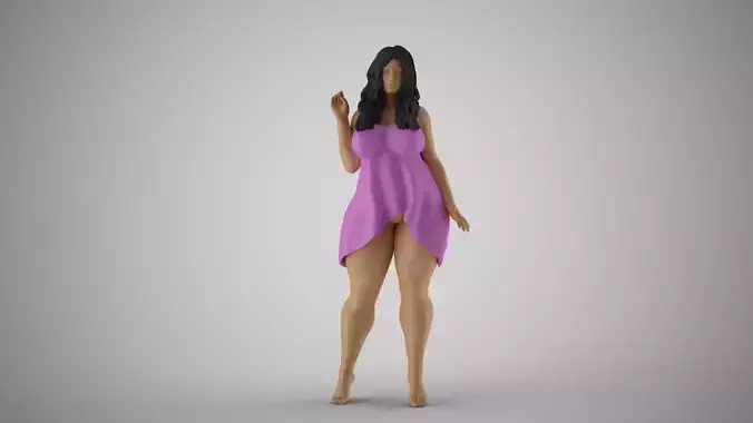 Confident Girl in Loose Garment