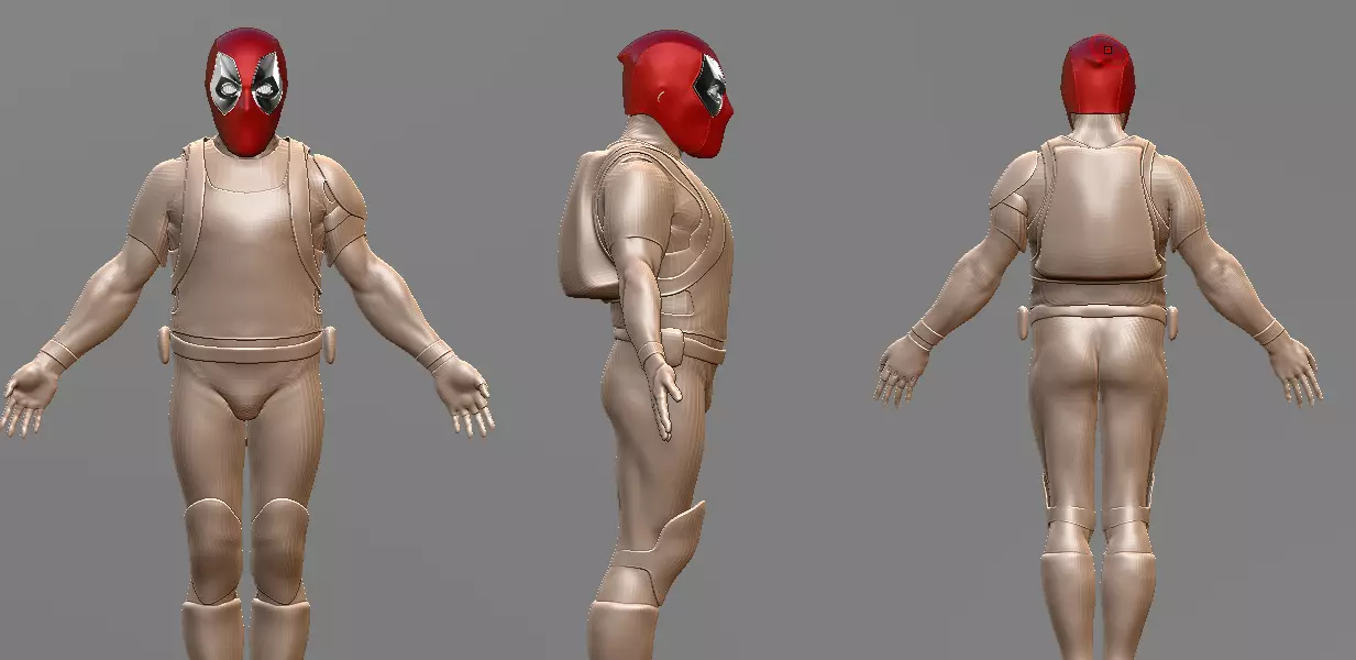 Deadpool Helmet Replica Free low-poly 3D model