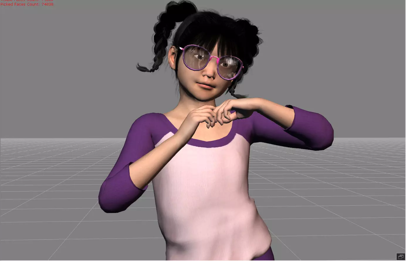 Xiao Mei Mei 3dModel - Upin Ipin Character 3D model