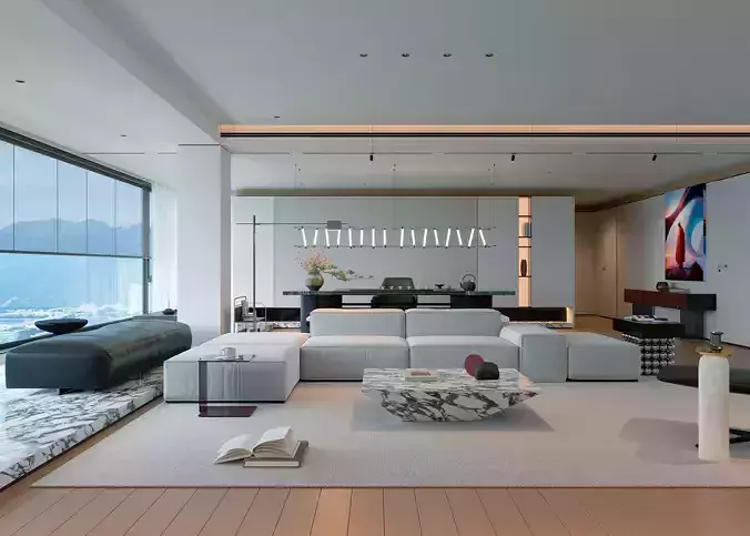 Interior scene living room 11 3D model