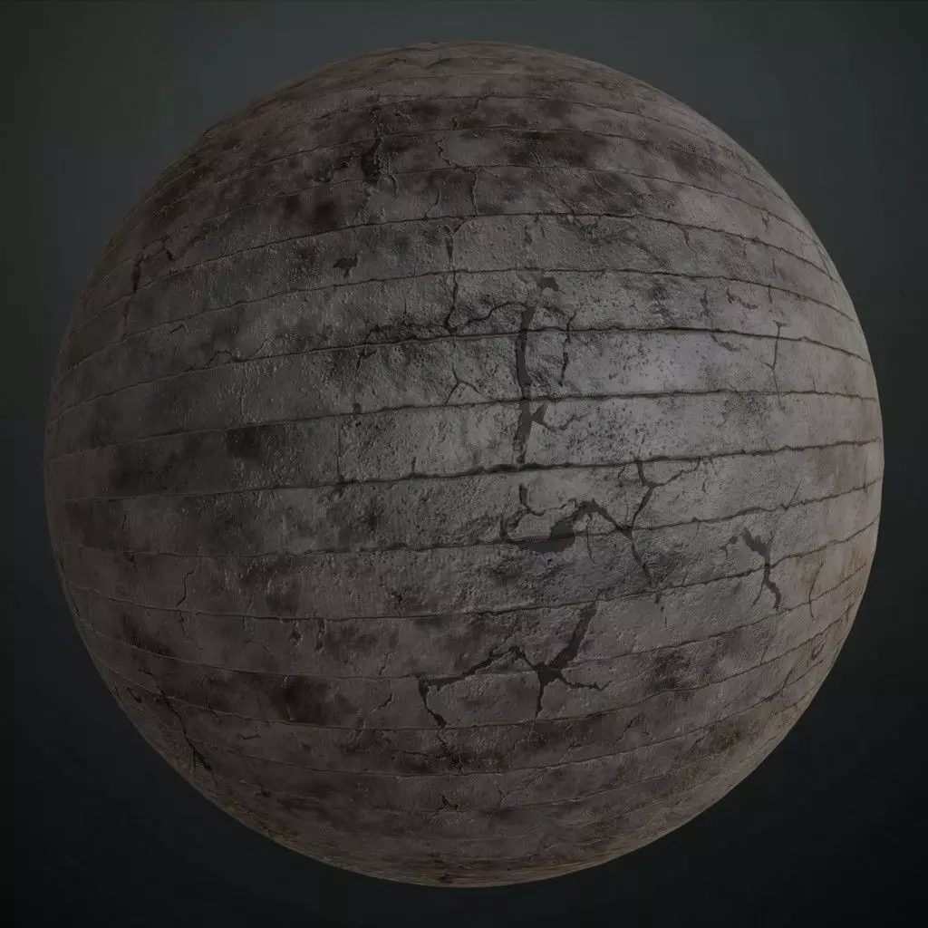 Weathered Horizontal Concrete Siding PBR Seamless Texture