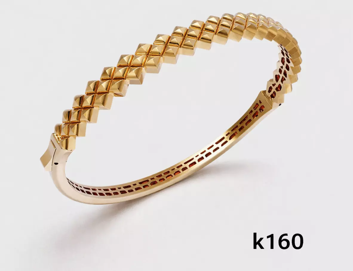 LYRION Geometric Women Gold Bangle 3D print model