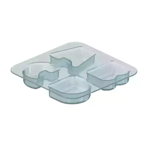 Transparent Kids Letter Plate 3D model