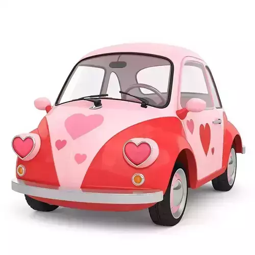 Stylized 3D Valentine Compact Car Model