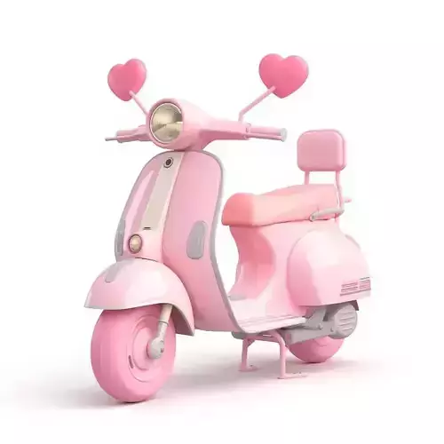 Stylized 3D Valentine Scooter Model