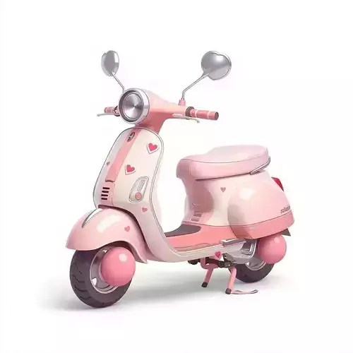 Stylized 3D Valentine Scooter Model