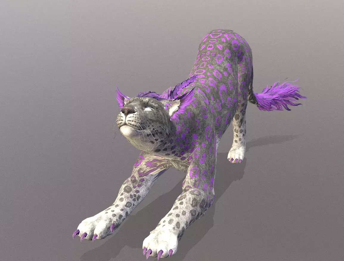 PANTHER HYGIENE HOWL IDLE Fbx Pbr Animated 3D model