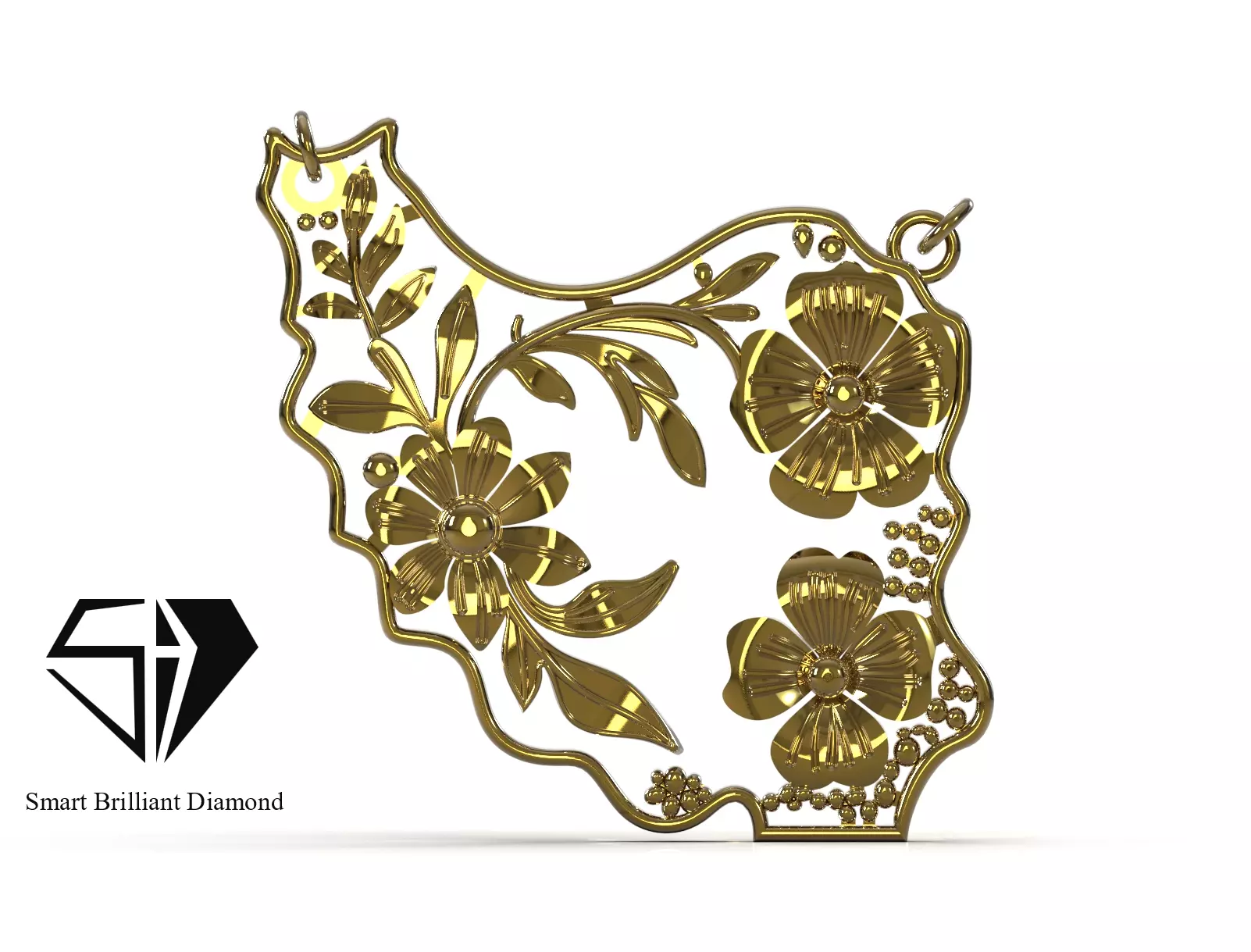 3D of Iran Design Pendant Ready for Jewelry Production gp0501 3D print model