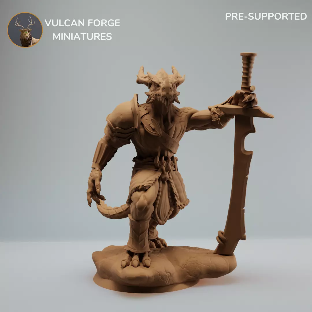 Dragonborn Barbarian 3D print model